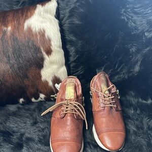 Cyber Monday Week Deal 
A.S.98 Brown Leather Athletic Shoes